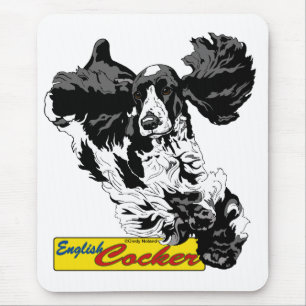 English Cocker Spaniel Jumping Mouse Pad