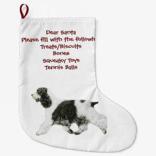 English Cocker Spaniel Large Christmas Stocking