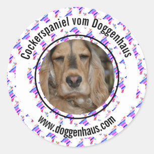 English Cocker Spaniel minimal modern Classic Round Sticker