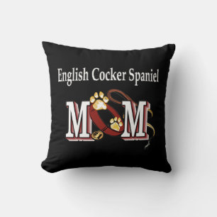 English Cocker Spaniel Mom Throw Pillow
