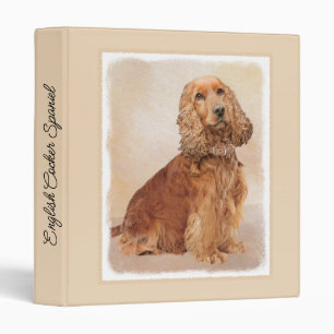 English Cocker Spaniel Painting - Original Dog Art Binder