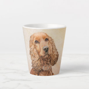 English Cocker Spaniel Painting - Original Dog Art Latte Mug