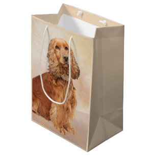 English Cocker Spaniel Painting - Original Dog Art Medium Gift Bag