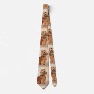 English Cocker Spaniel Painting - Original Dog Art Tie