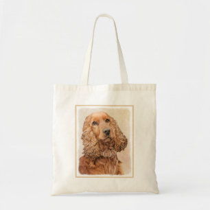 English Cocker Spaniel Painting - Original Dog Art Tote Bag