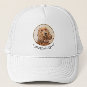 English Cocker Spaniel Painting - Original Dog Art Trucker Hat