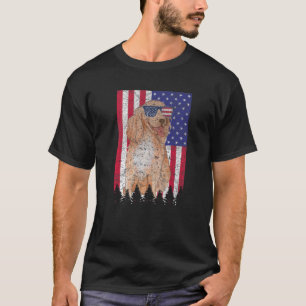 English Cocker Spaniel Patriotic Dog USA Pride Ame T-Shirt