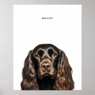 English Cocker Spaniel Personalized Print