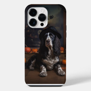 English Cocker Spaniel Pumpkins Halloween Scary iPhone 14 Pro Max Case
