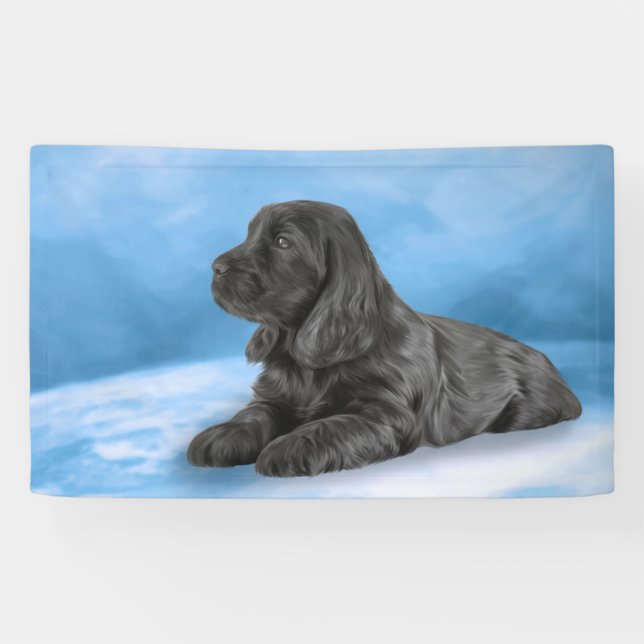 English Cocker Spaniel puppy Banner (Horizontal)