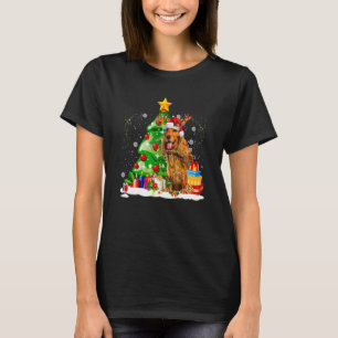 English Cocker Spaniel Reindeer Christmas Lights D T-Shirt