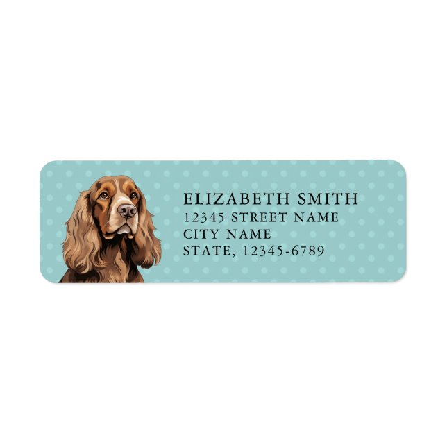 English Cocker Spaniel Return Address Label (Front)