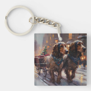 English Cocker Spaniel Saison de Noël festive