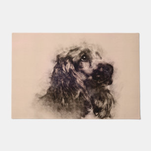 English Cocker Spaniel Sketch Doormat