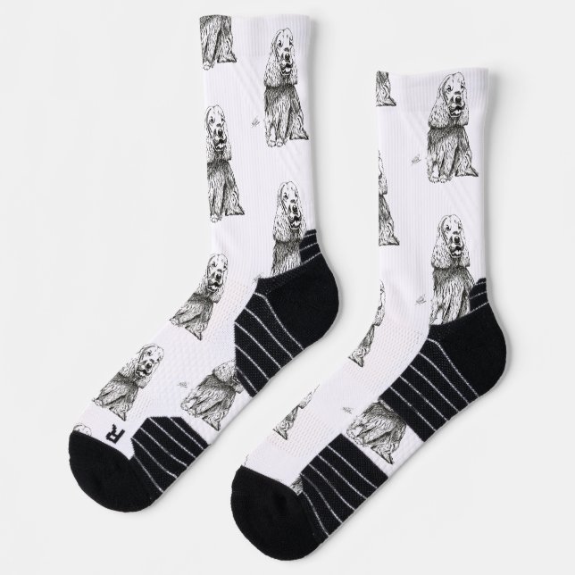 ENGLISH COCKER SPANIEL SOCKS (Left)