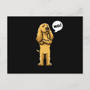 English Cocker Spaniel Stubborn Dog Postcard