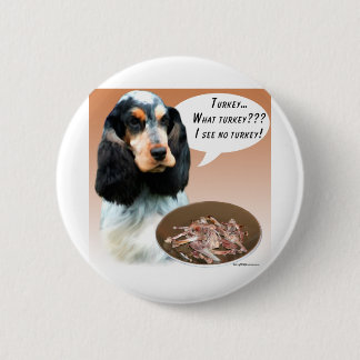 English Cocker Spaniel Turkey 2 Inch Round Button
