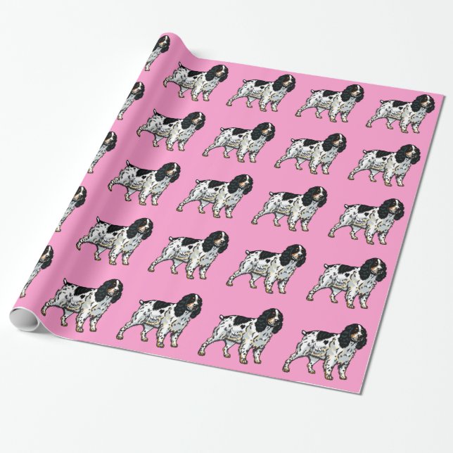 english cocker spaniel wrapping paper (Unrolled)
