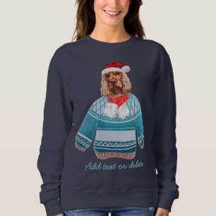 English Cocker Spaniel Xmas Ugly Christmas Dog Mom Sweatshirt