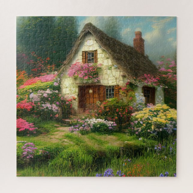 ENGLISH COTTAGE ART JIGSAW PUZZLE (Vertical)