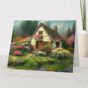 ENGLISH COTTAGE BLANK GREETING CARD