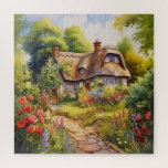 English Cottage Jigsaw Puzzle<br><div class="desc">A Watercolour English cottage with garden</div>