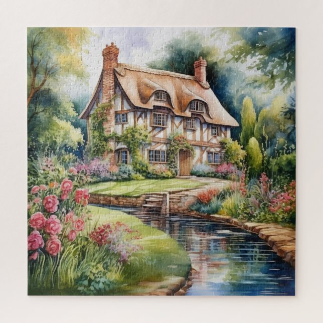 English Cottage Jigsaw Puzzle (Vertical)