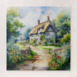 English Cottage Jigsaw Puzzle<br><div class="desc">A Watercolour English cottage with garden</div>