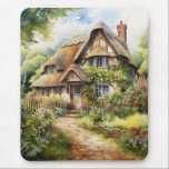 English Cottage Mouse Pad<br><div class="desc">A Watercolour English cottage with garden</div>