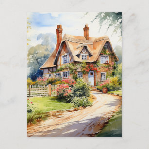 English Cottage Postcard