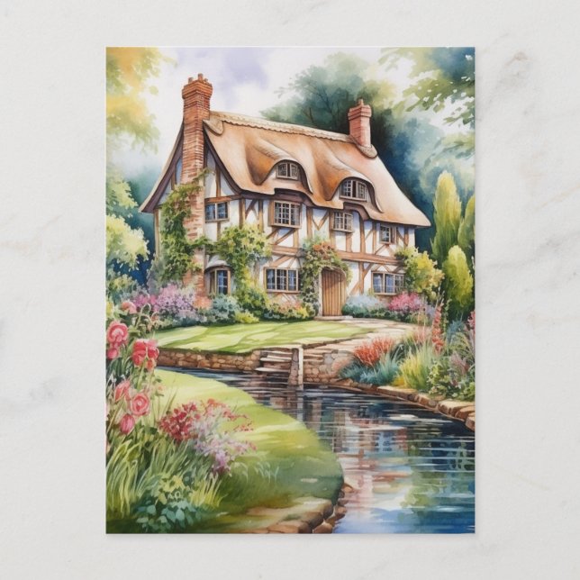 English Cottage Postcard (Front)