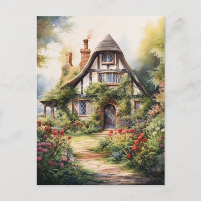 English Cottage Postcard (Front)