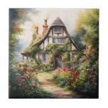 English Cottage Tile<br><div class="desc">A Watercolour English cottage with garden</div>