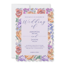 English Cottage Victoria Floral Wedding Invitation