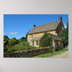 English cottage with garden poster