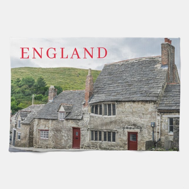 English cottages tea towel (Horizontal)