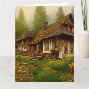 ENGLISH COUNTRY COTTAGE BLANK Greeting Card