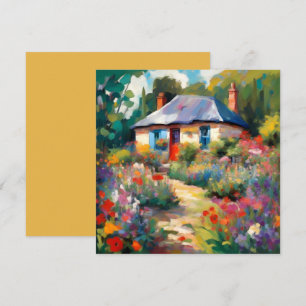 English Country Cottage Greeting Card
