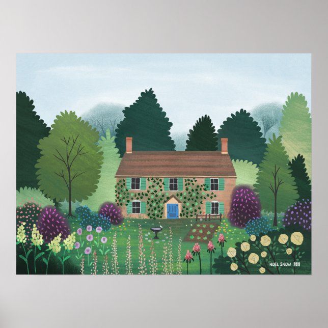 English Country Cottage House Poster (Front)