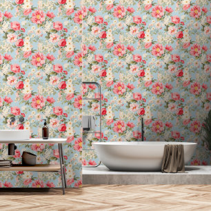 English Countryside Flower Gardens Wallpaper