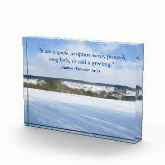 English Countryside in Winter - Personalized Photo Block