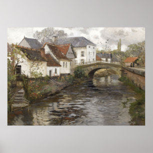 English Countryside Painting, Vintage Landscape Poster