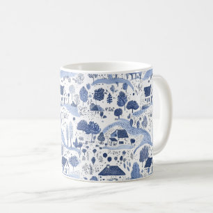 English Countryside Toile Pattern Coffee Mug