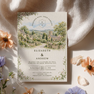 English Countryside Wedding Invitation