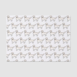 English Cream Golden Retriever Cartoon Dog Pattern Tissue Paper
