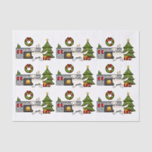 English Cream Golden Retriever In A Christmas Room Tissue Paper