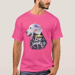 English Cream Golden Retriever Mom Dad Puppy Dog L T-Shirt