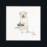English Cream Golden Wedding Napkin<br><div class="desc">English Cream Golden Wedding Napkins bring an elegant and timeless touch to your wedding celebration. Featuring a soft, warm cream background with a delicate golden design—perhaps a line-drawing of an English Cream Golden Retriever or simply golden script—these napkins are perfect for couples who want to include their beloved pup in...</div>