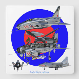 English Electric lightning Square Wall Clock