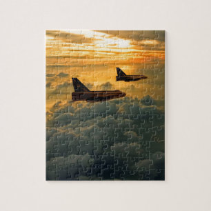 English Electric Lightning sunset flight Jigsaw Puzzle